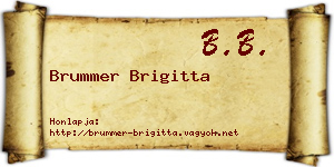 Brummer Brigitta névjegykártya
